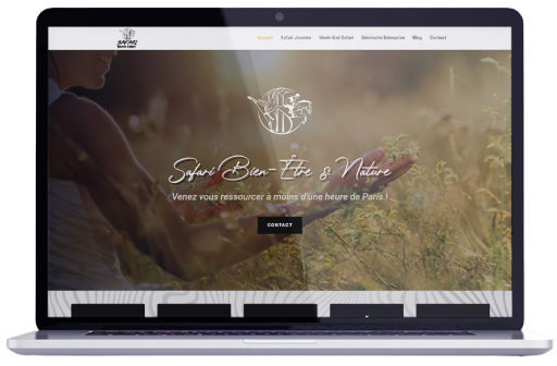Aperçu du site internet Safari sur ordinateur
